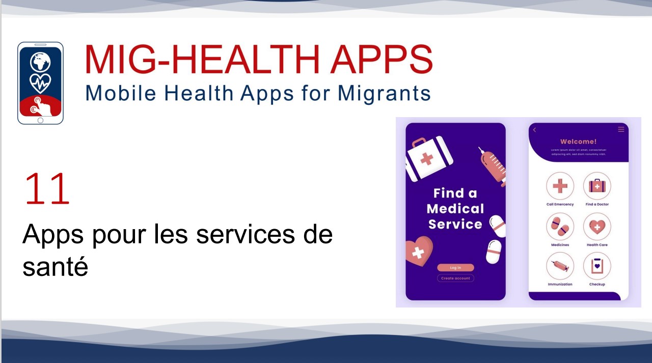 11 Applications pour les services de santé